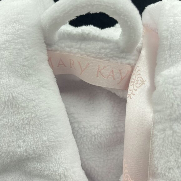Mary Kay White Spa Bath Robe Womens One Size Plush Terry Belted Pockets Gift - Picture 5 of 11